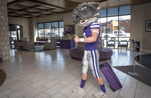 Willie checking out a local hotel
