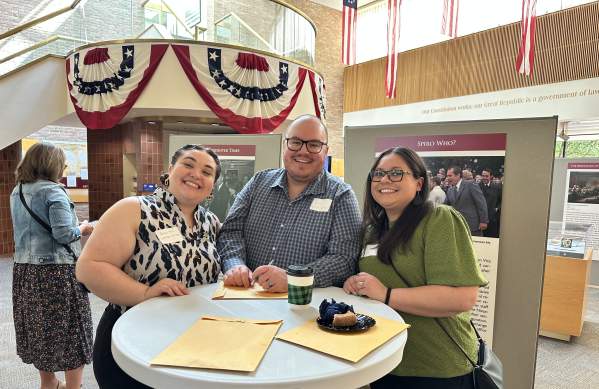 Three professional people at a CTA Networking event