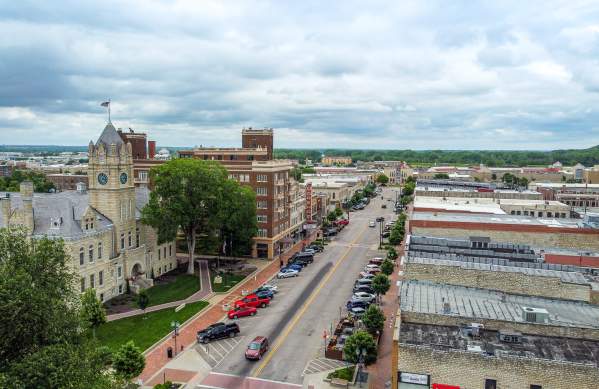 Downtown Manhattan Aerial Shot