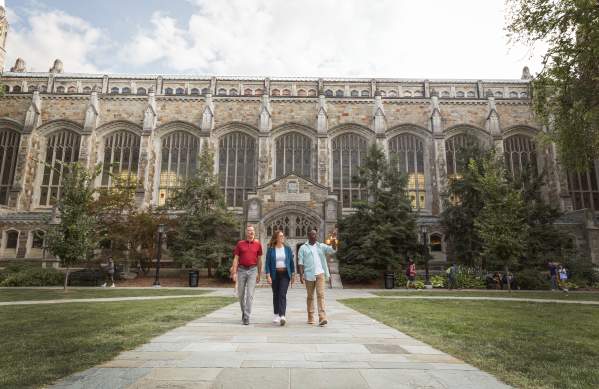 Group of adults in U-M Law Quad
