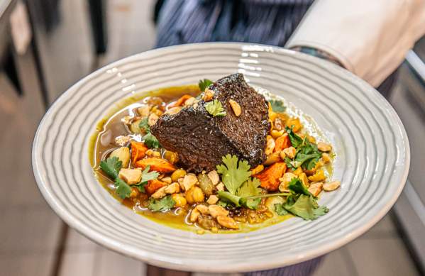 Sava's restaruant plated short rib