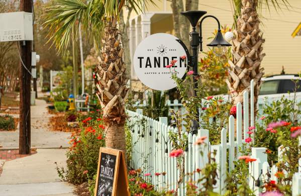 Artisanal beverages at Tandem Coffee and Cocktails in Olde Mandeville.