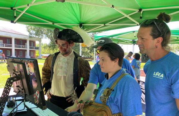 Film crew watches the dailies Film Day at the Capitol, May 3, 2023