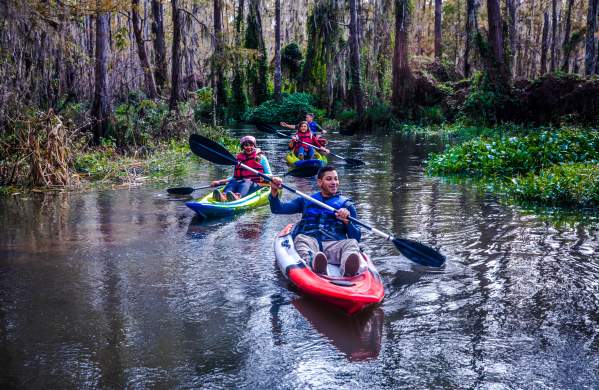 Paddling Cane Bayou near Mandeville