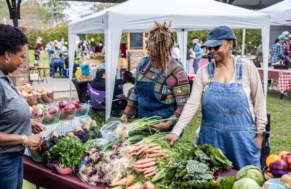 Shopping at Mandeville Farmers Market