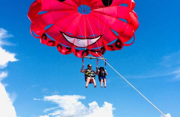 Parasailing over Lake Pontchartrain with Parasail Adventures in Slidell