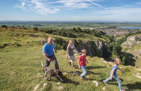 Gorge Walk with family and dog at Cheddar Gorge near Bristol - credit Cheddar Gorge & Caves