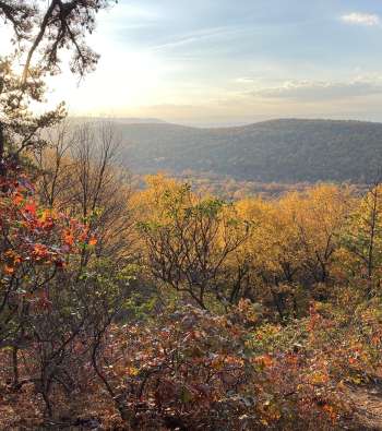 View from the top of King's Gap in the fall