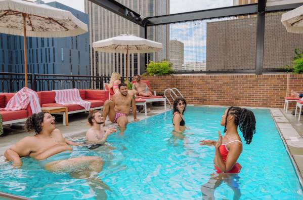 Hanging at the Virgin Hotels New Orleans Pool
