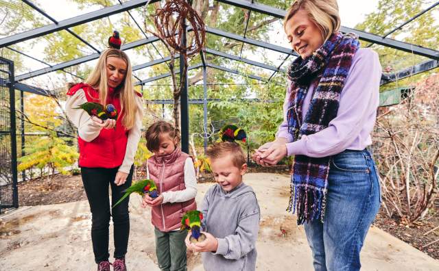 Family at Tracy Aviary