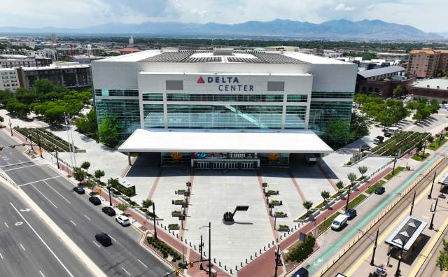 The Delta Center Arena in Salt Lake is home to the Utah Jazz NBA team.