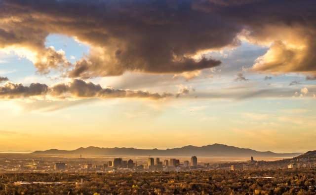 Salt Lake Skyline Sunset