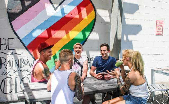 LGBTQ friends grabbing coffee together