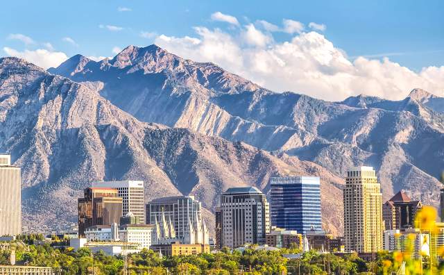 Salt Lake City Skyline in the summer