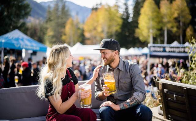 Couple at Snowbird's Oktoberfest