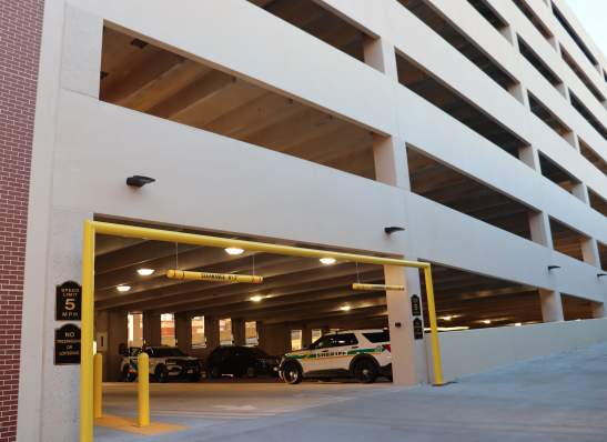 Emergency Vehicles in parking garage