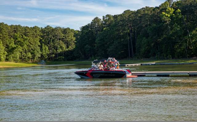 Wakeboarding Boat at Clarks Hill Lake