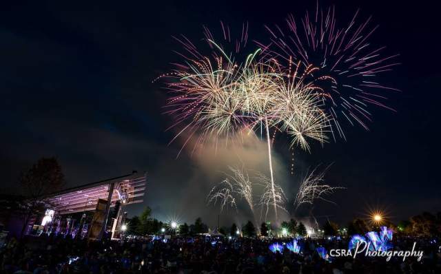 Thunder Over Evans fireworks over Evans Towne Center Park