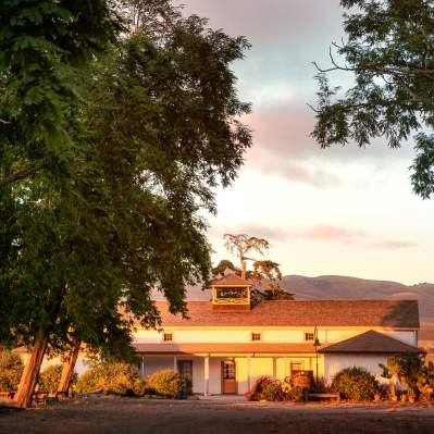 The historic Dana Adobe at sunset  in Nipomo, San Luis Obispo County, California