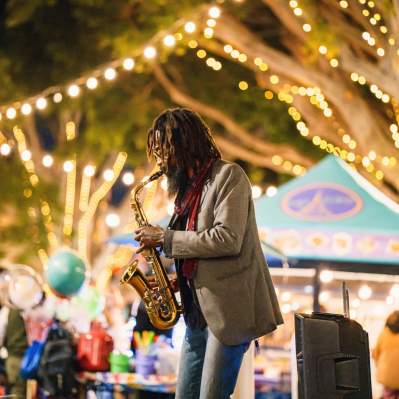 Musician at the SLO Farmers Market
