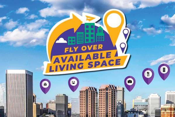 Fly Over Available Living Space banner
