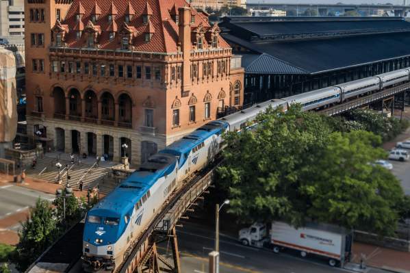 Amtrak train - Main Street Station