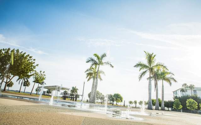 The splash pad at Laishley Park in Punta Gorda/Englewood Beach