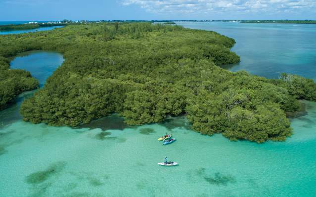 Aerial of Kayakers - Punta Gorda/Englewood Beach