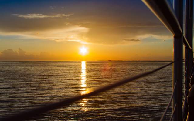 Sunset over Charlotte Harbor from a King Fisher Fleet Cruise