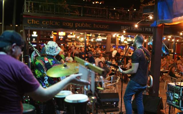 Live music and dancing at Celtic Ray Public House in Punta Gorda, Florida