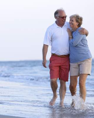 Senior couple on beach