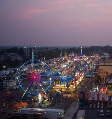 Skyline view of Allentown and the Great Allentown Fair