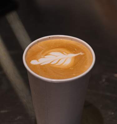 A latte at The Joint Coffee Co. in Bethlehem, Pa.