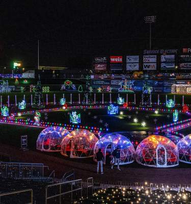 A view of Christmas lights at at Illumination at Coca-Cola Park in Allentown, PA.