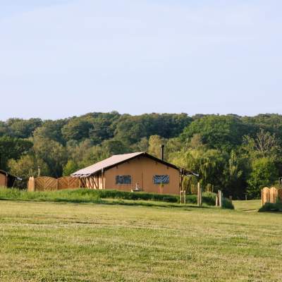 Safari lodges at Green Hill Holiday Village in the New Forest