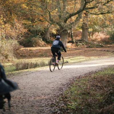 Riding in the New Forest on bike in 2024