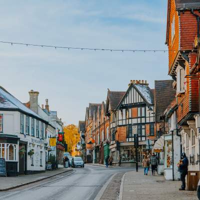 Lyndhurst high street in the New Forest