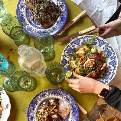 Plates of Food at The Barn