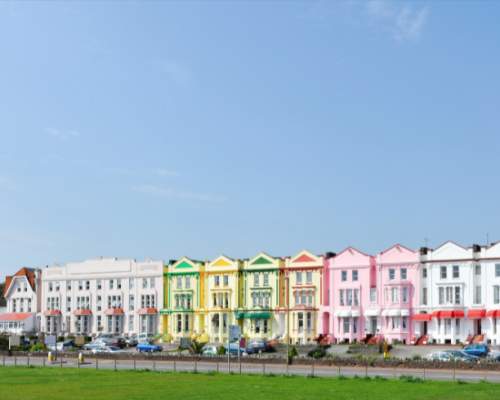 colourful houses in paignton