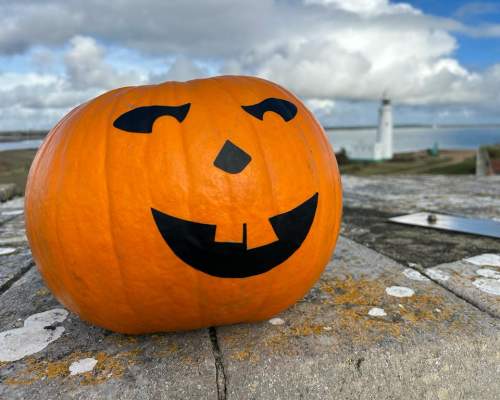Pumpkin at Hurst Castle this Halloween in the New Forest
