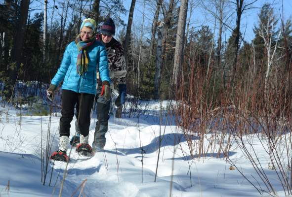 Snowshoeing on Eagle Trail