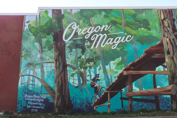 Travel Oregon Oakridge Oregon is Magic Mural by Natalie Inouye