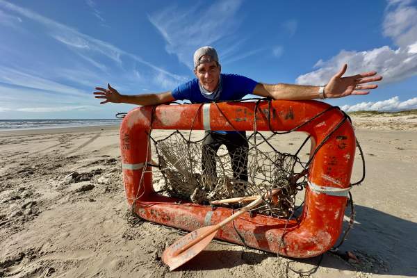 Jace Tunnell with a Life Raft