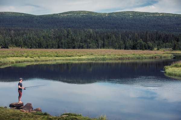 Sommer på Sjusjøen - fisketur