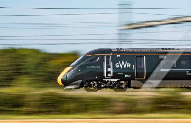 A train travelling at speed on the train line - Credit Great Western Railway