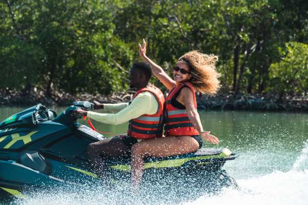 couple on jet ski off Marco Island