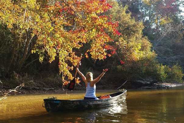Along the Blackwater River State Park trails, hikers and paddlers may see: will see rare, insect-eating pitcher plants that are found only on the Gulf Coast between the Apalachicola and Mississippi rivers; lilypads and old-growth cypress; wading bird; and joyful swimmers.