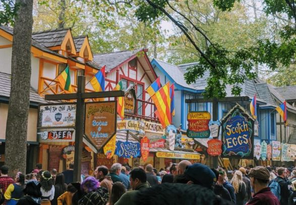 The streets at the Maryland Renaissance Festival