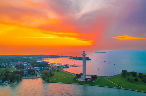 Put-In-Bay Aerial Sunset