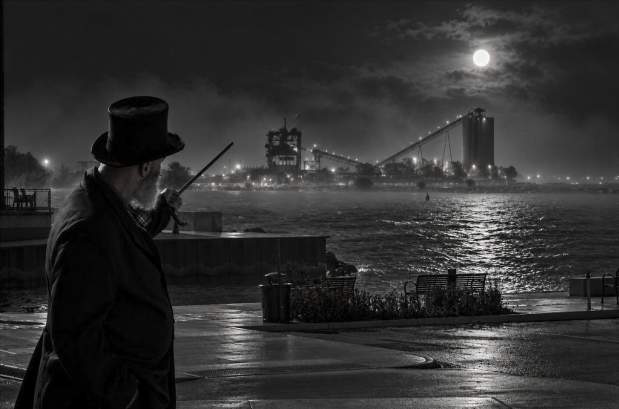 Ghost walk creepy Sandusky coal docks full moon Doug